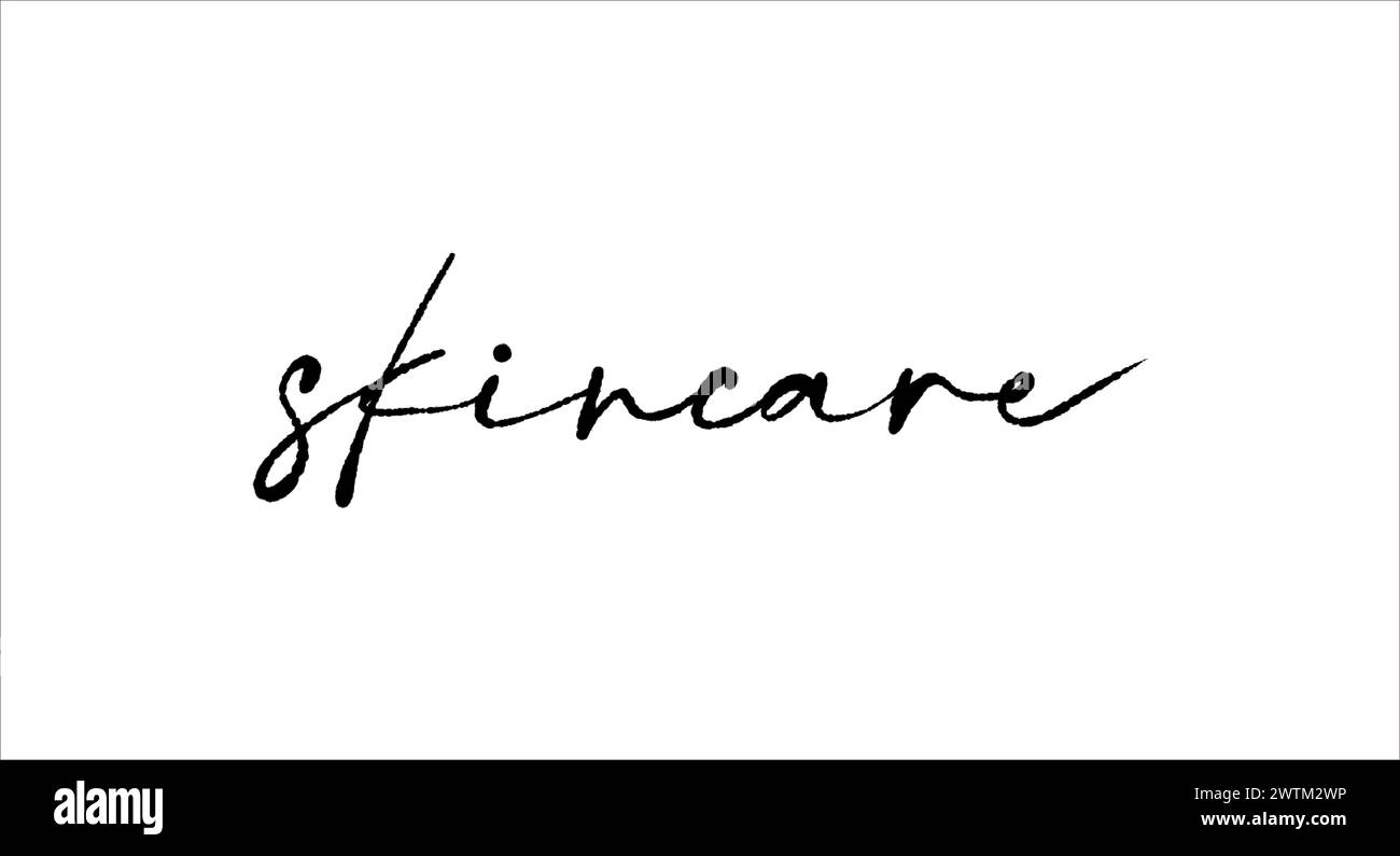 Skincare - lettering vector isolated on white background Stock Vector ...