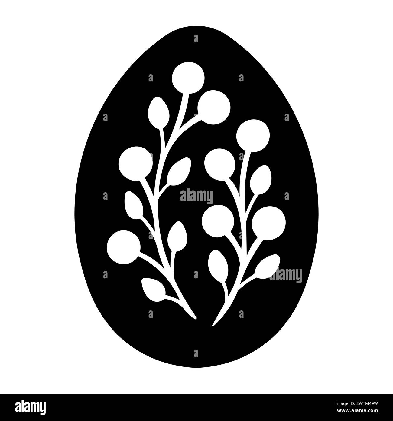 black vector easter egg icon on white background Stock Vector Image ...
