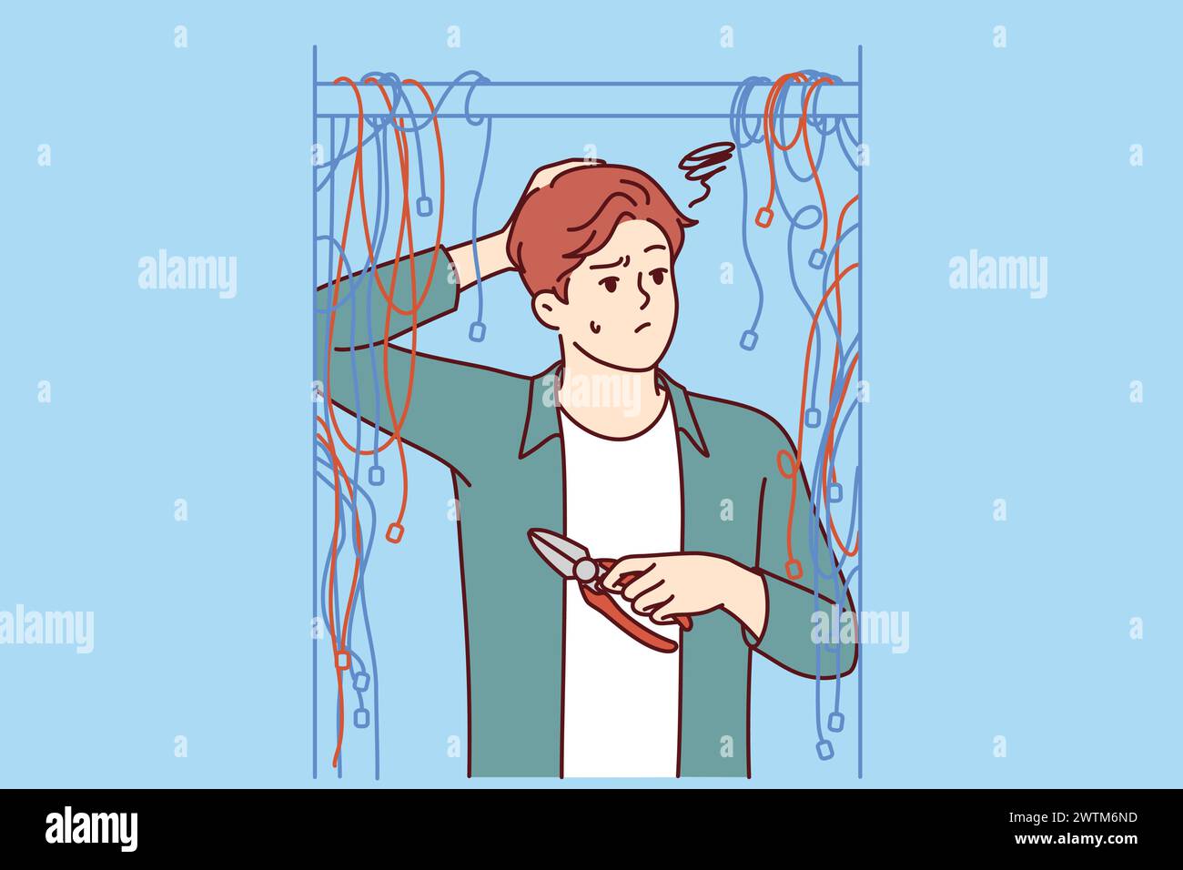 The cable guy Stock Vector Images Alamy