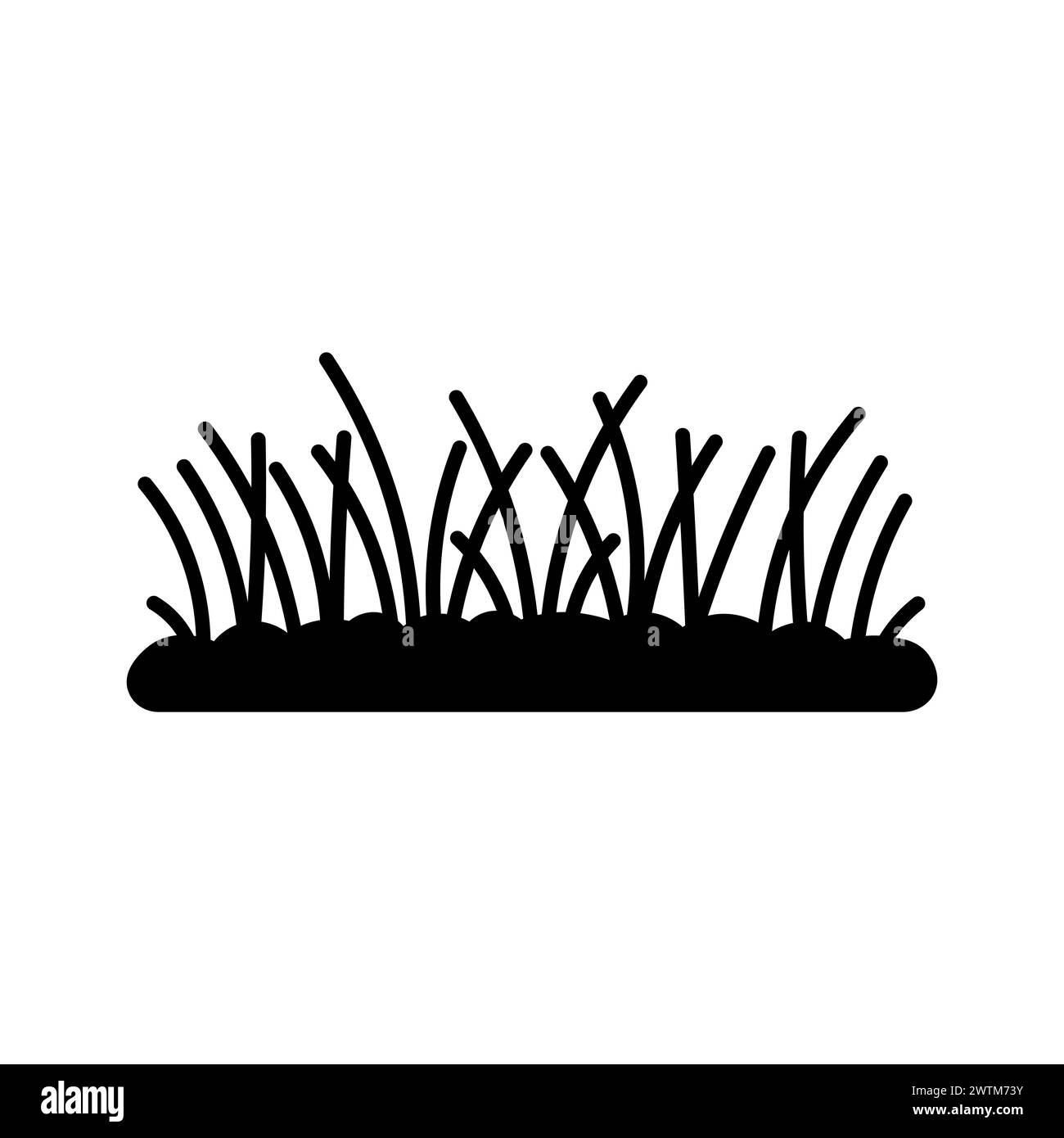 black vector grass icon on white background Stock Vector Image & Art ...