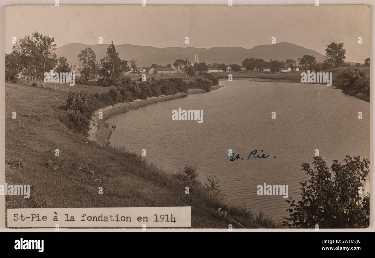 Gelatin silver print - View of Rivière Noire, Saint-Pie, Quebec, 1914 ...