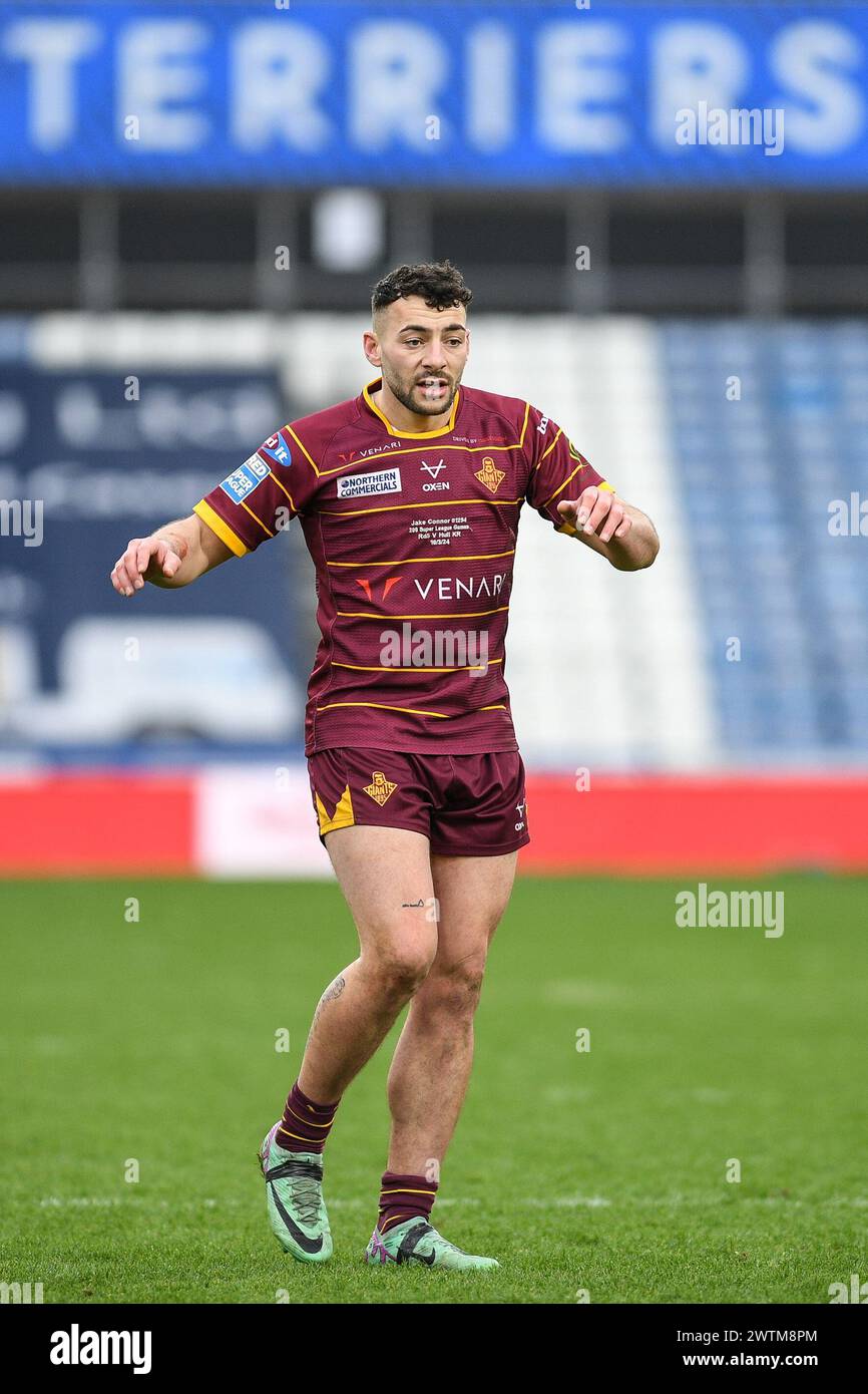 Huddersfield, England 16th March 2024 Jake Connor (1) of Huddersfield