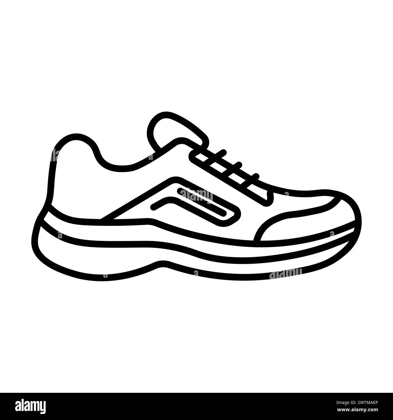 black vector sneaker icon on white background Stock Vector Image & Art ...
