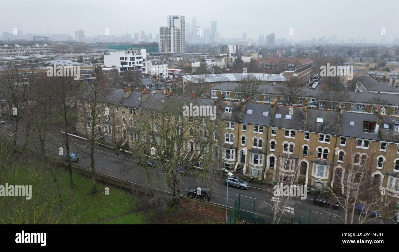 Aerial views across london from Dulwich area Stock Photo