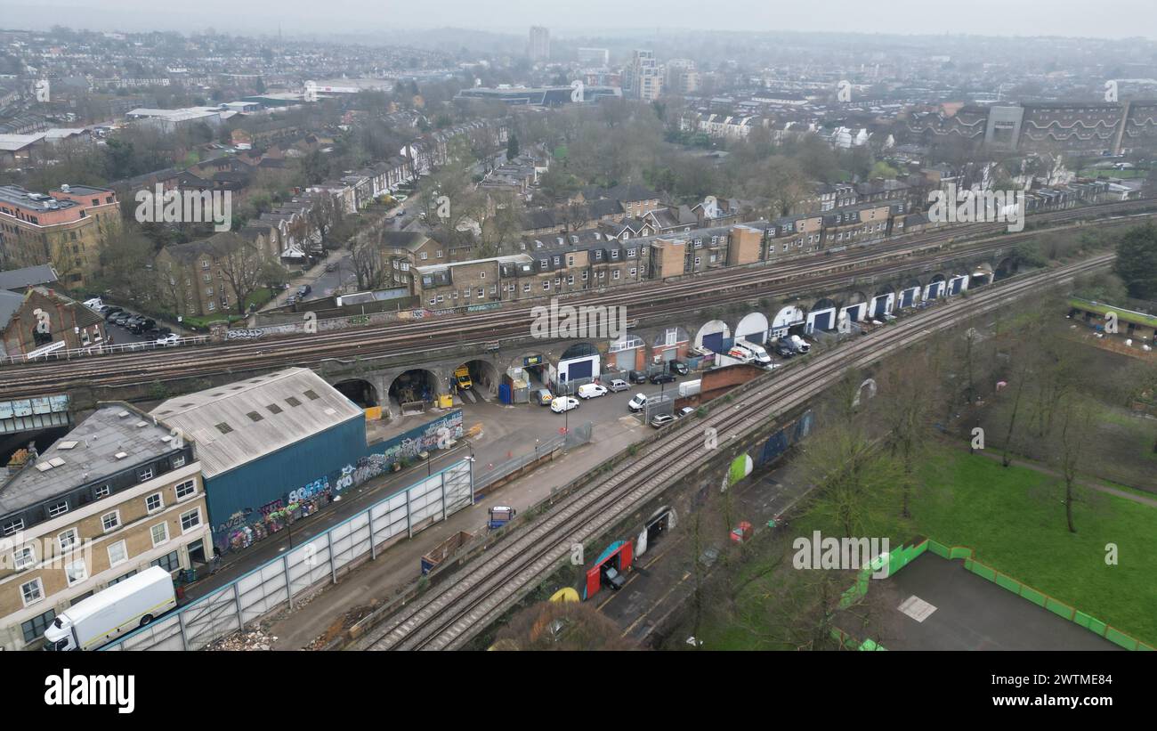 Aerial views across london from Dulwich area Stock Photo