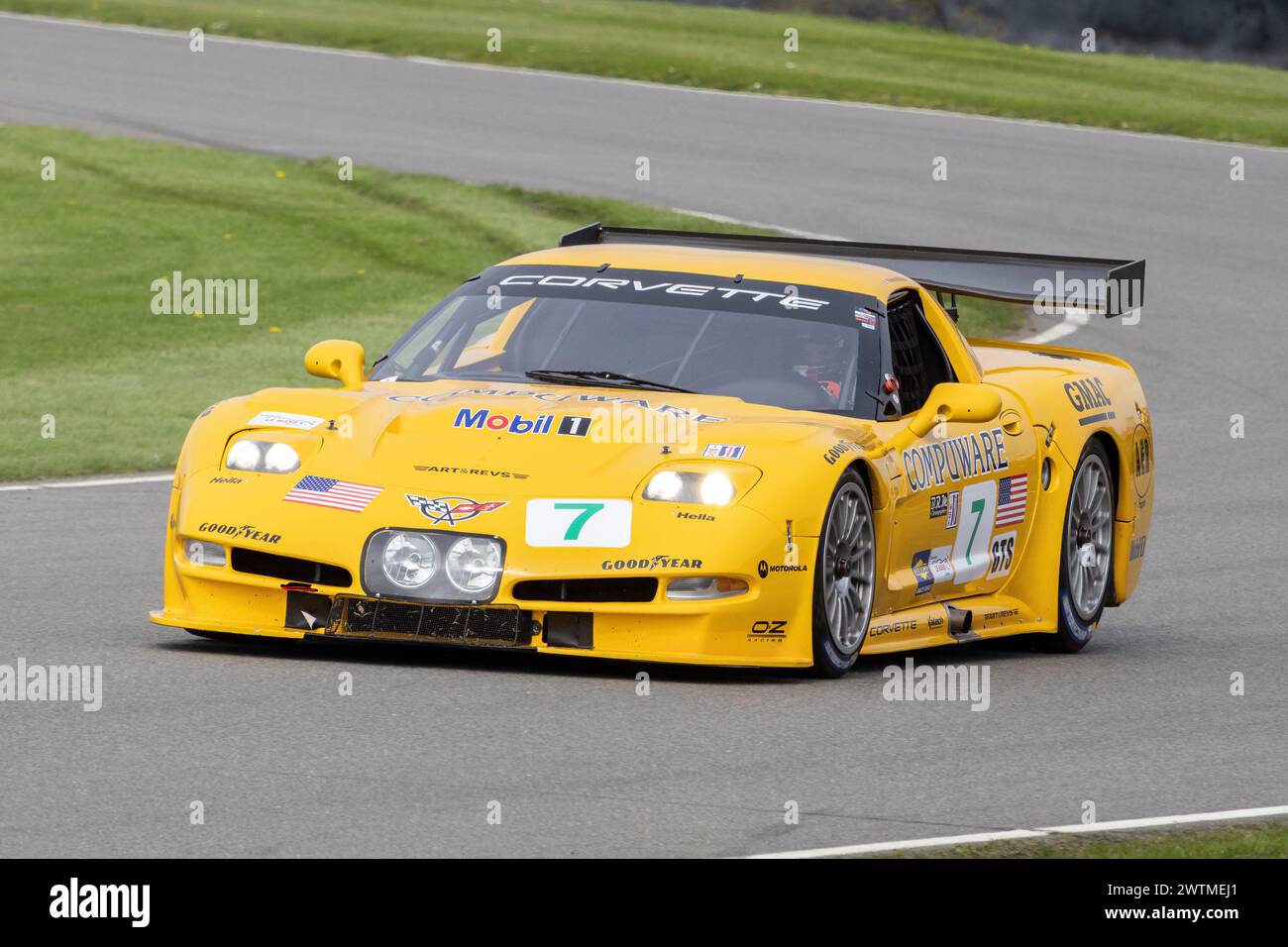 2002 Chevrolet Corvette C5-R GT1 endurance racer at the Goodwood 80th Members Meeting, Sussex, UK. Stock Photo