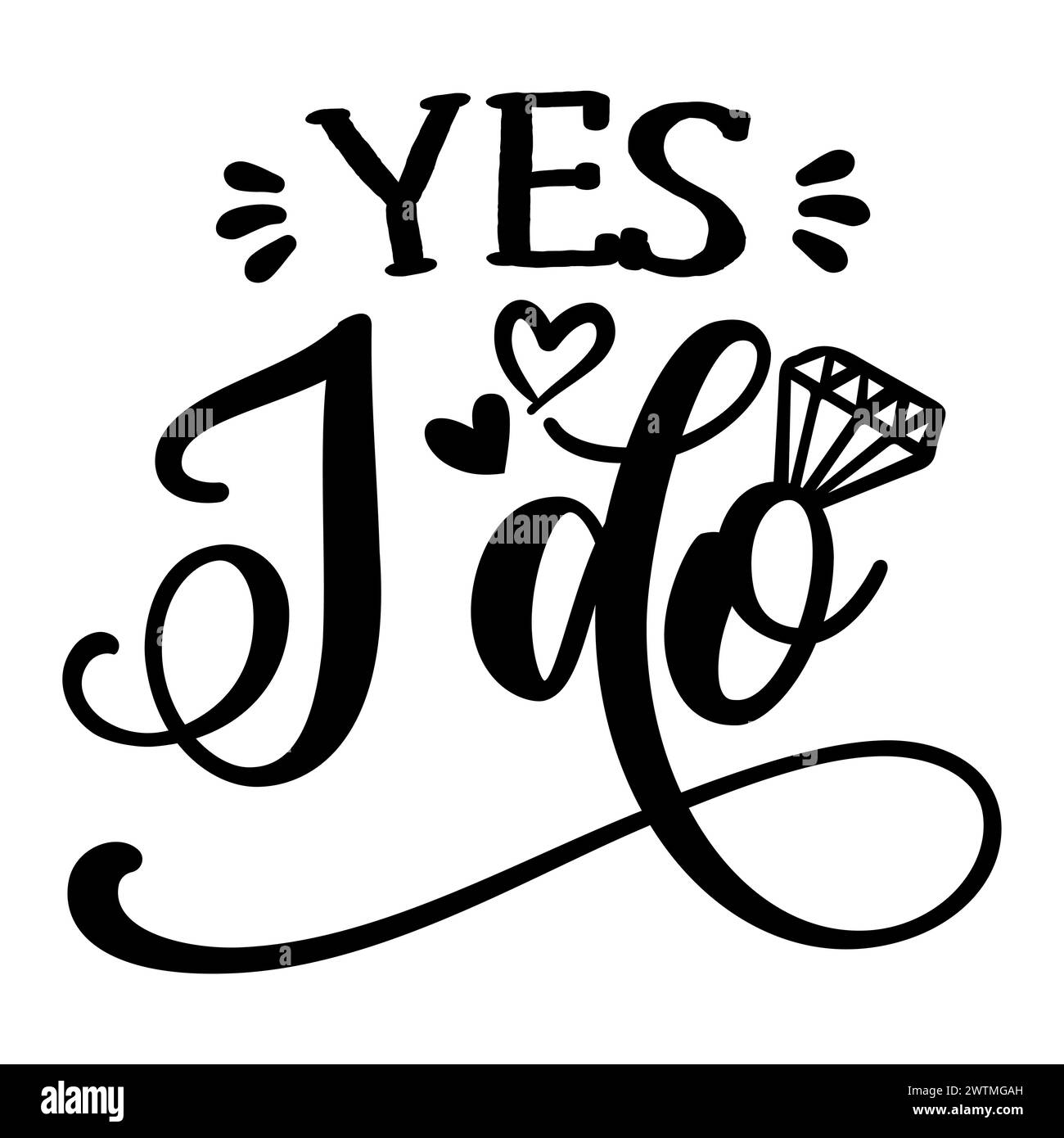 Yes, I do Beautiful hand lettering calligraphy with diamond ring. Script engagement sign
