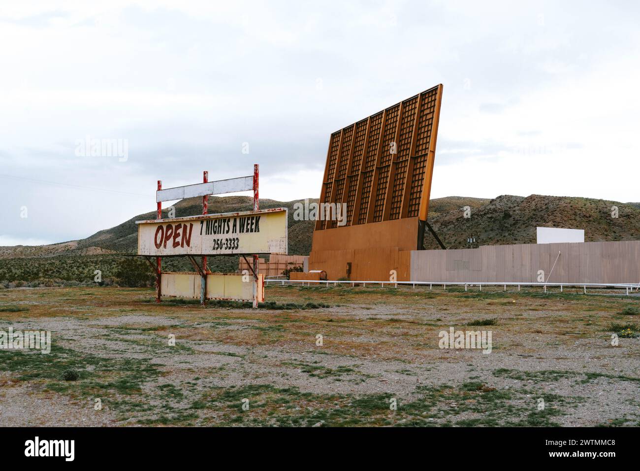 Barstow, California abandoned drivein movie theater Stock Photo Alamy