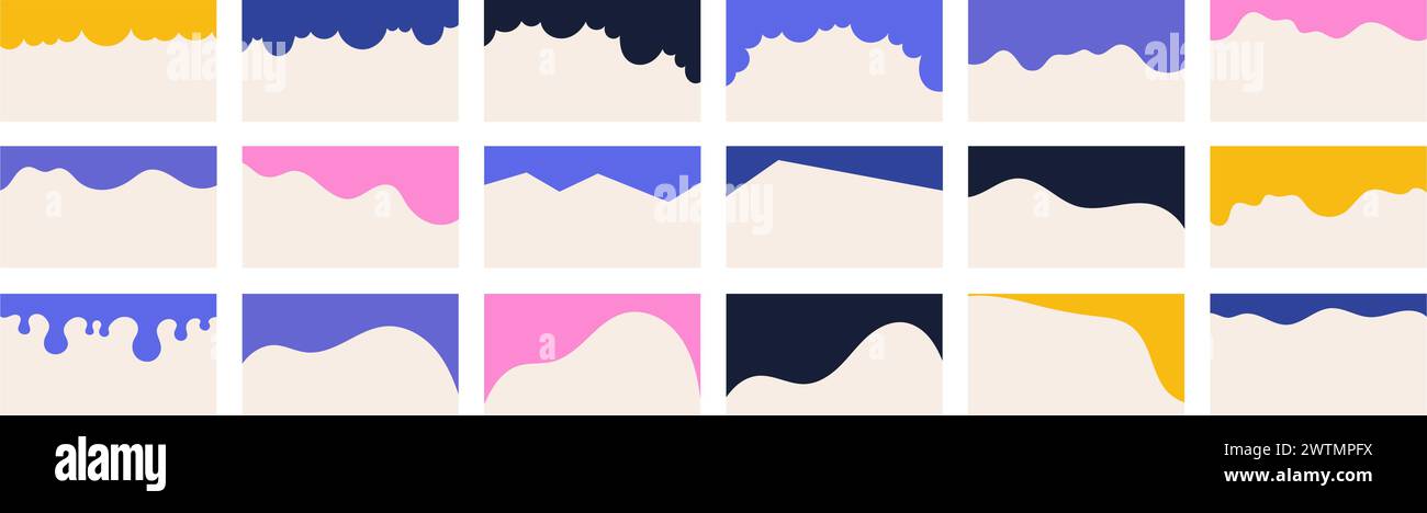 Array of varied shapes for use in website headers or footers. Separator ...