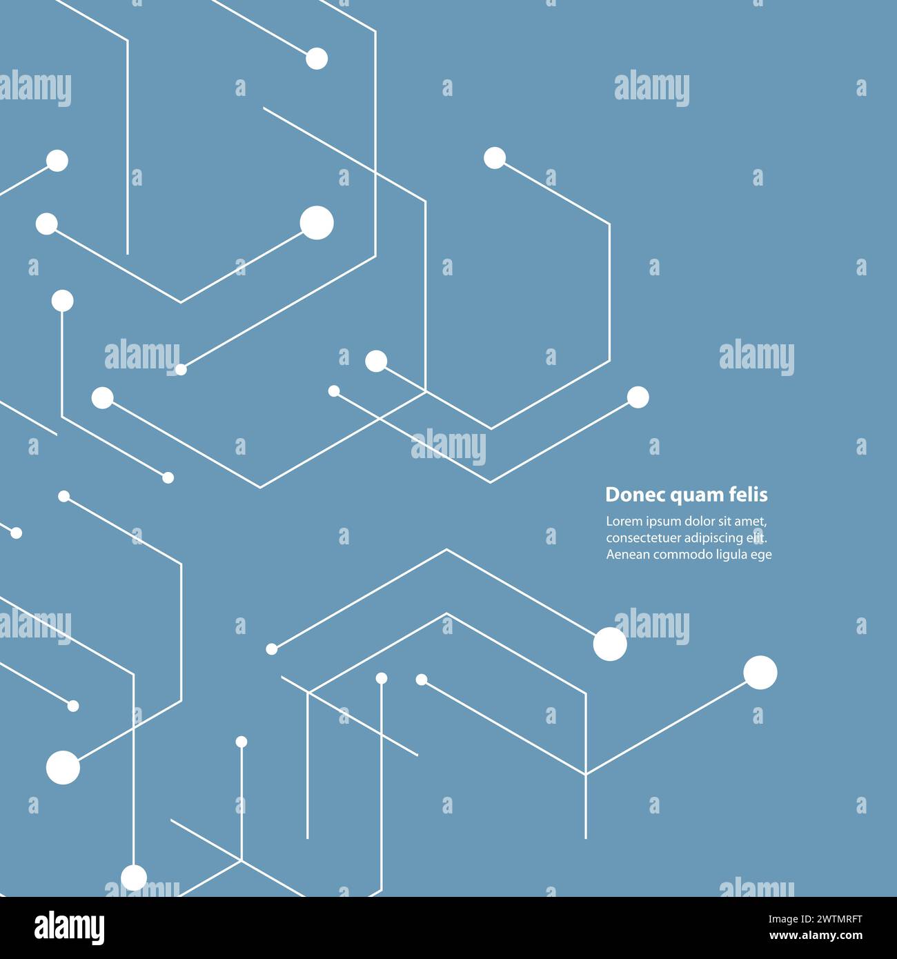 Vector abstract background with molecule structure, hexagons pattern ...