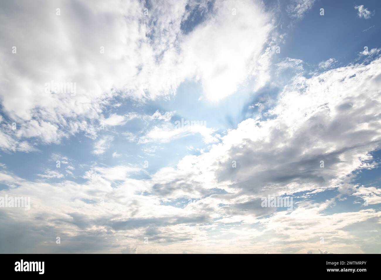 Beautiful blue sky with cloudy background and texture Stock Photo - Alamy