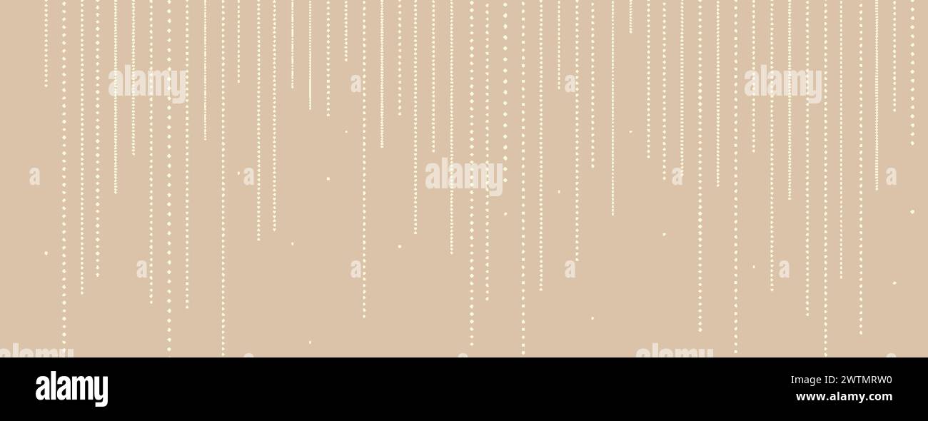 Decorative white line dotted illustration. Equalizer lines. Vector design element on banner Stock Vector