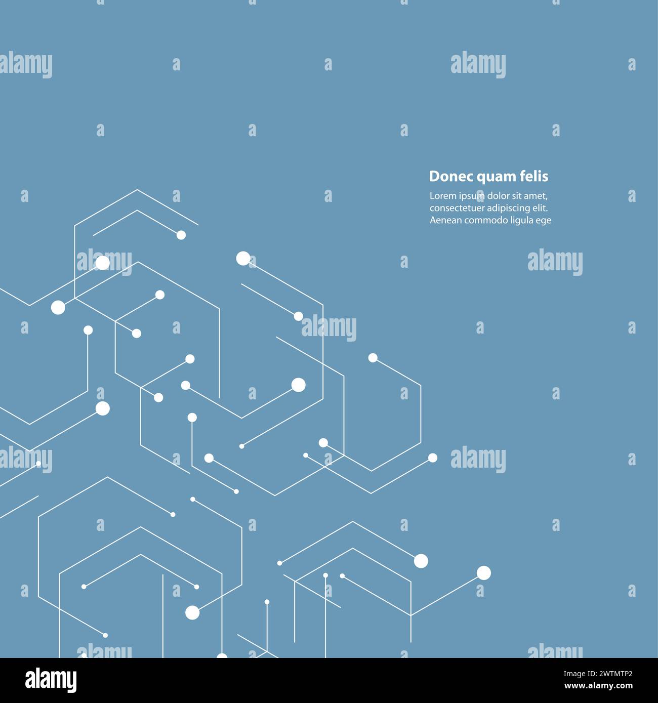 Vector abstract background with molecule structure, hexagons pattern ...