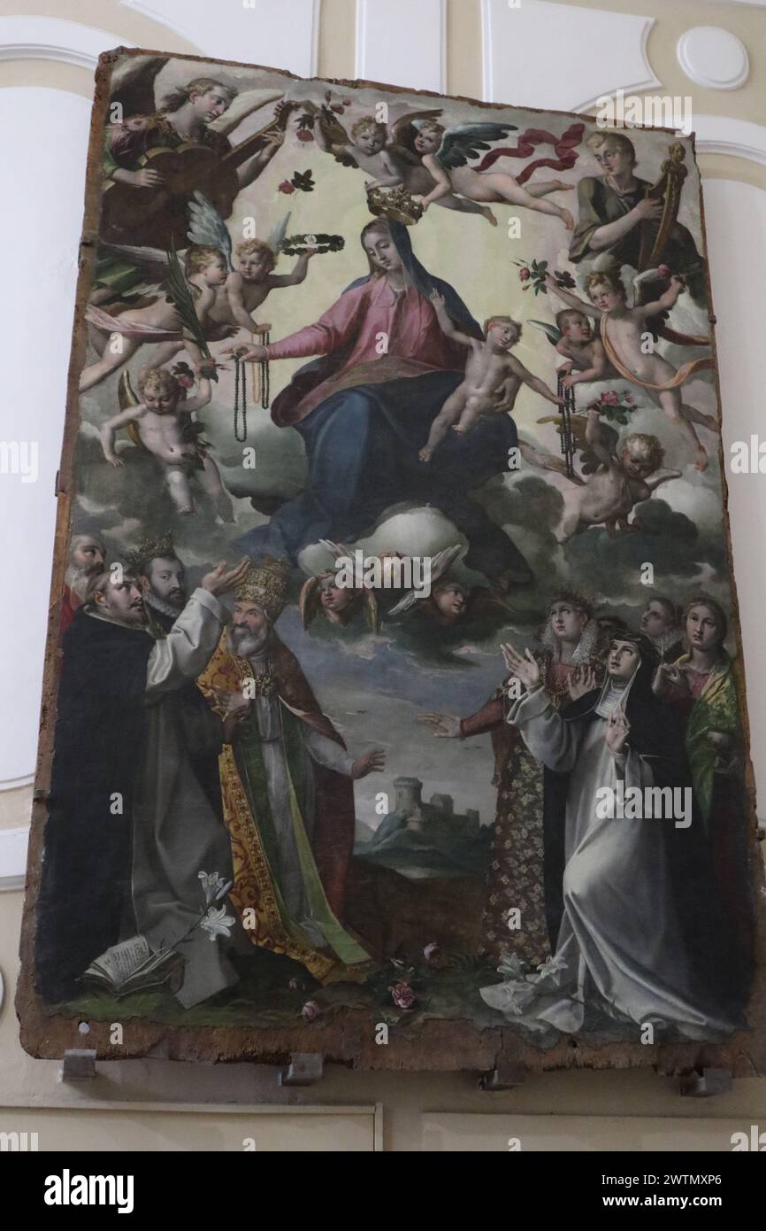 Benevento - Dipinto della Madonna del Rosario nella Chiesa di San ...