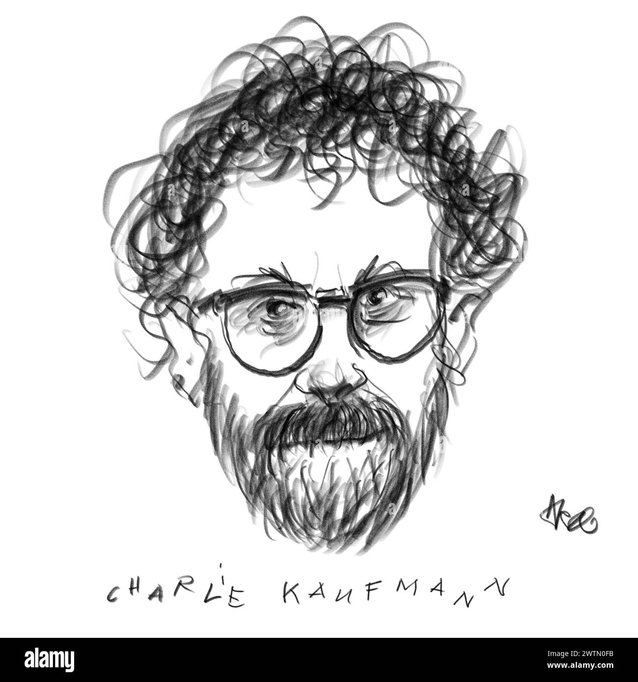 Portrait of Charlie Kaufman Stock Photo