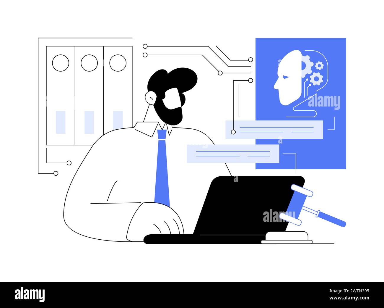 AI-Powered Legal Chatbots abstract concept vector illustration Stock ...