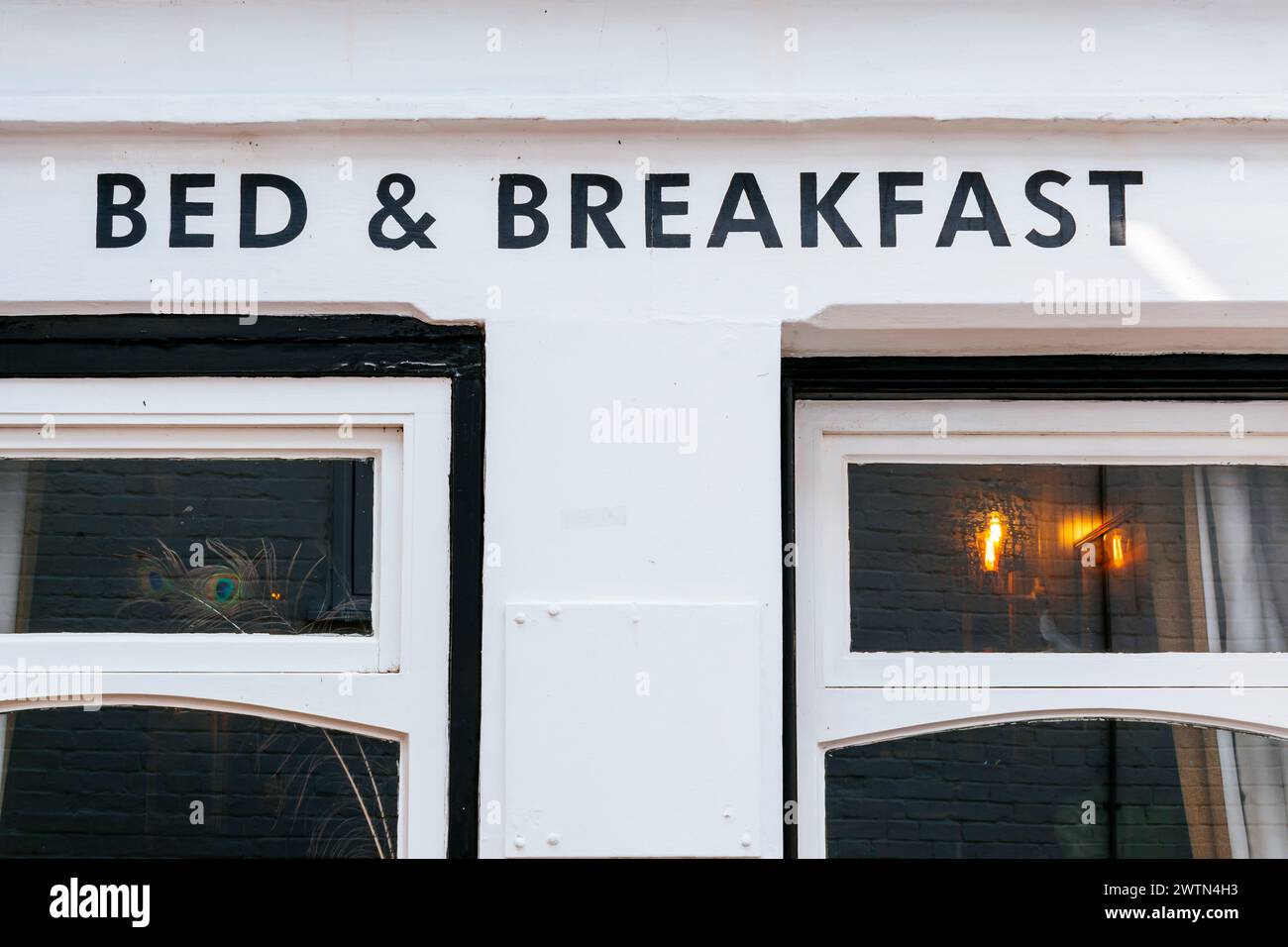Bed and Breakfast Sign. The Union Inn. Cowes, Isle of Wight, England, United Kingdom, Europe Stock Photo