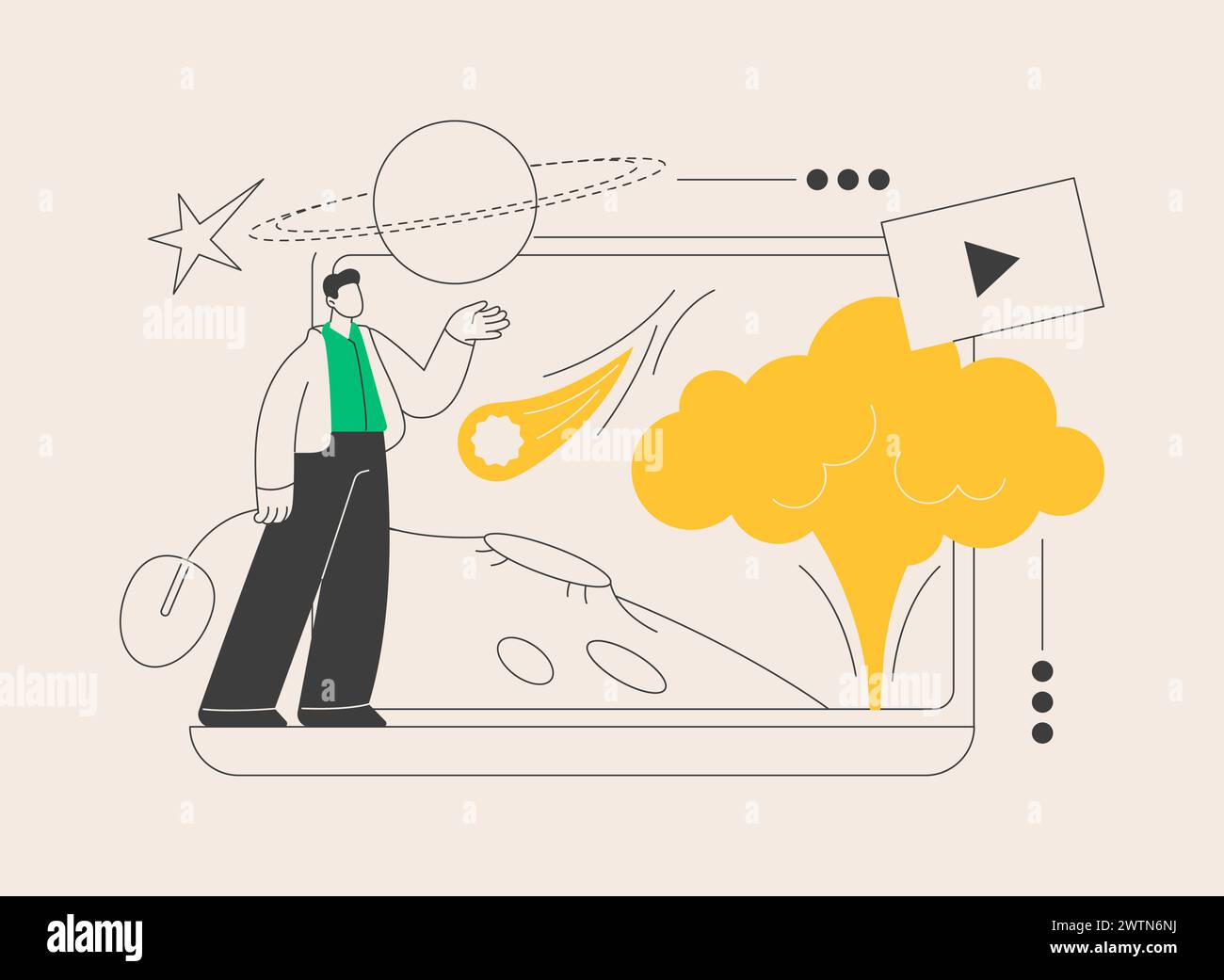 Special effects design abstract concept vector illustration Stock