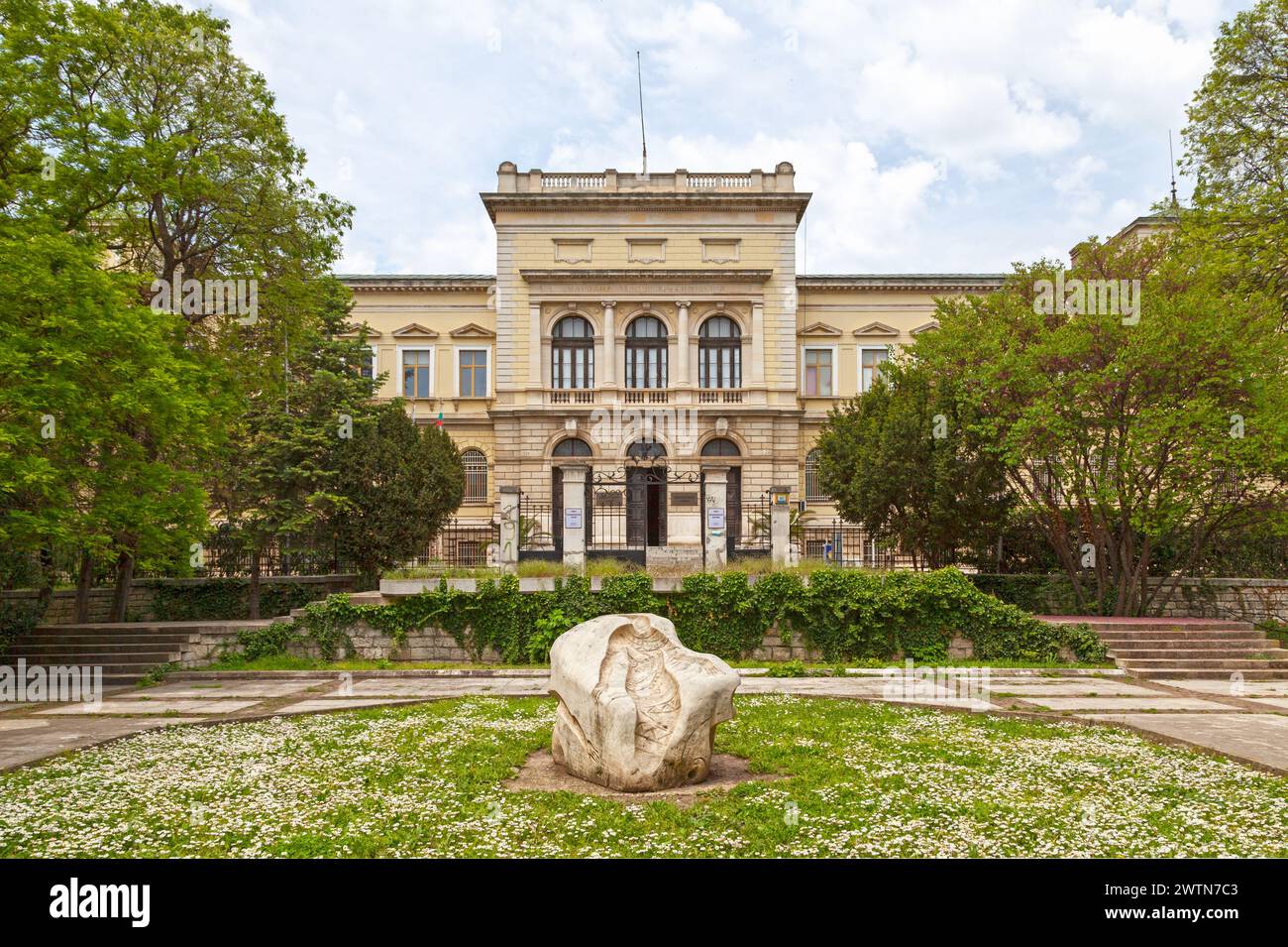 Varna, Bulgaria - May 16 2019: The Archaeology museum is showcasing ancient artifacts from the Varna area, including unique gold pieces. Stock Photo