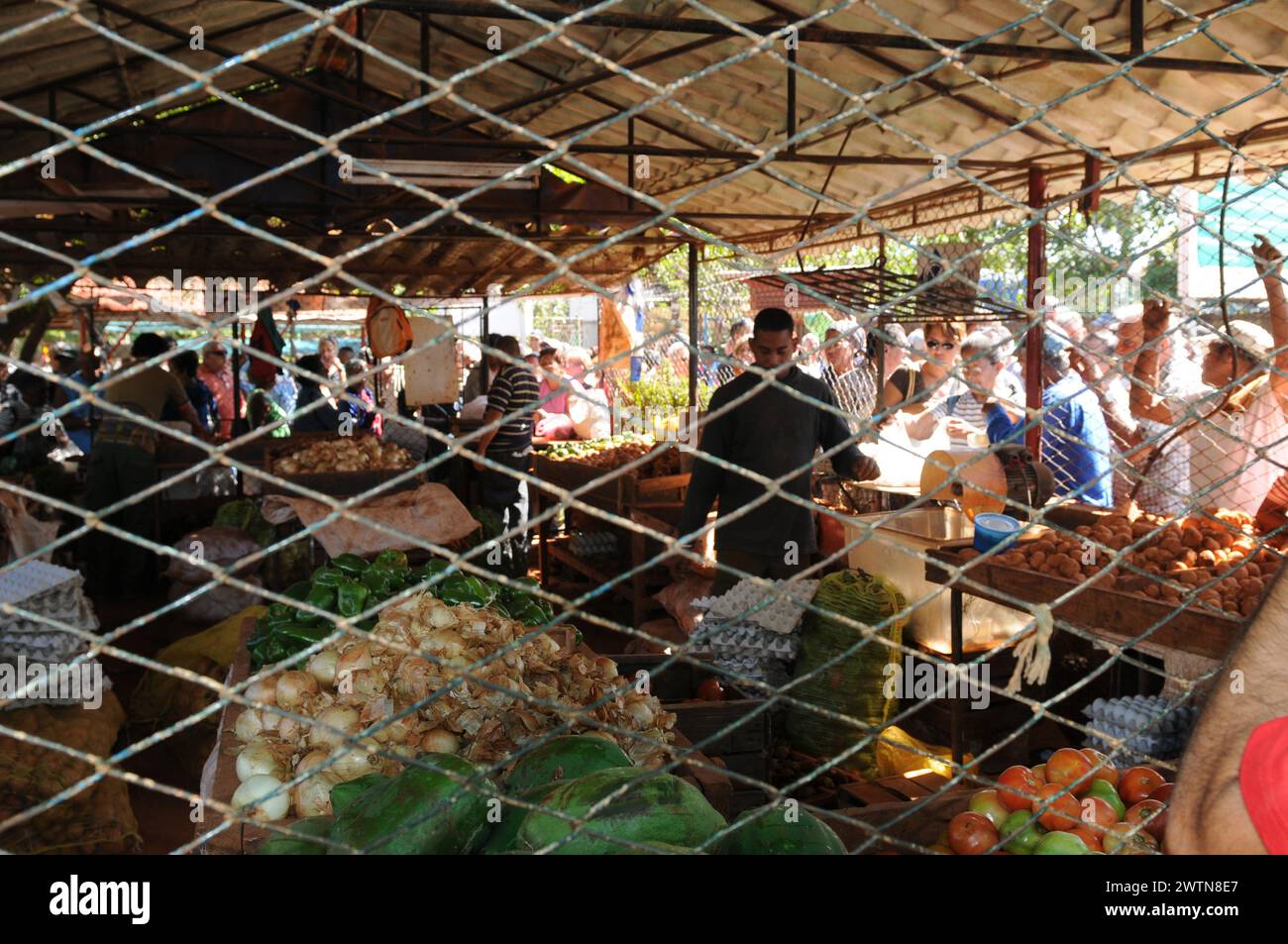 Bauernmarkt in Havanna. Farmers market in Havanna-City. Stock Photo