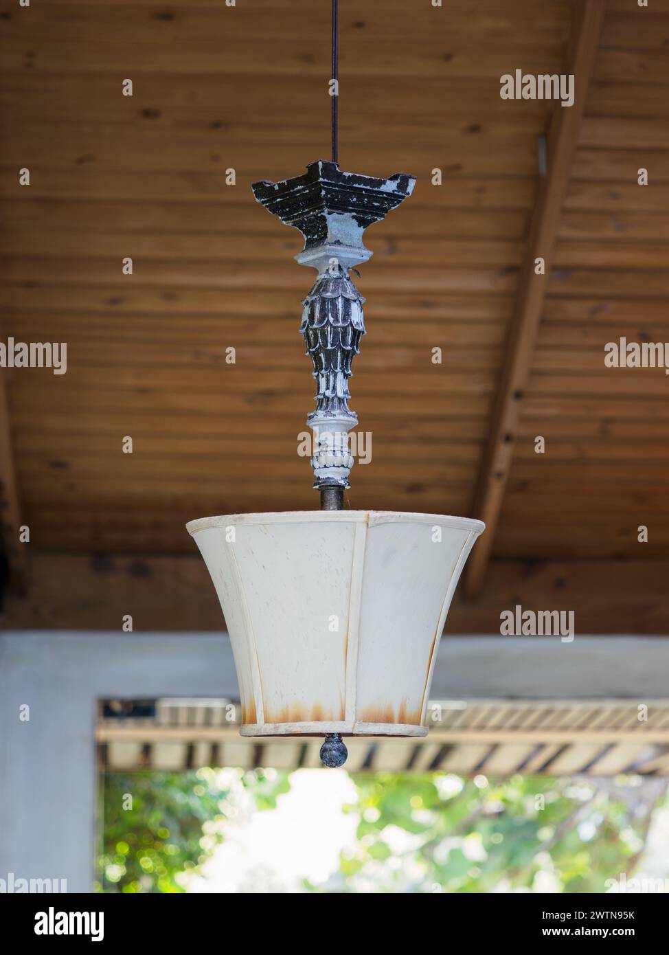 Bedside lamp hanging upside down Stock Photo Alamy