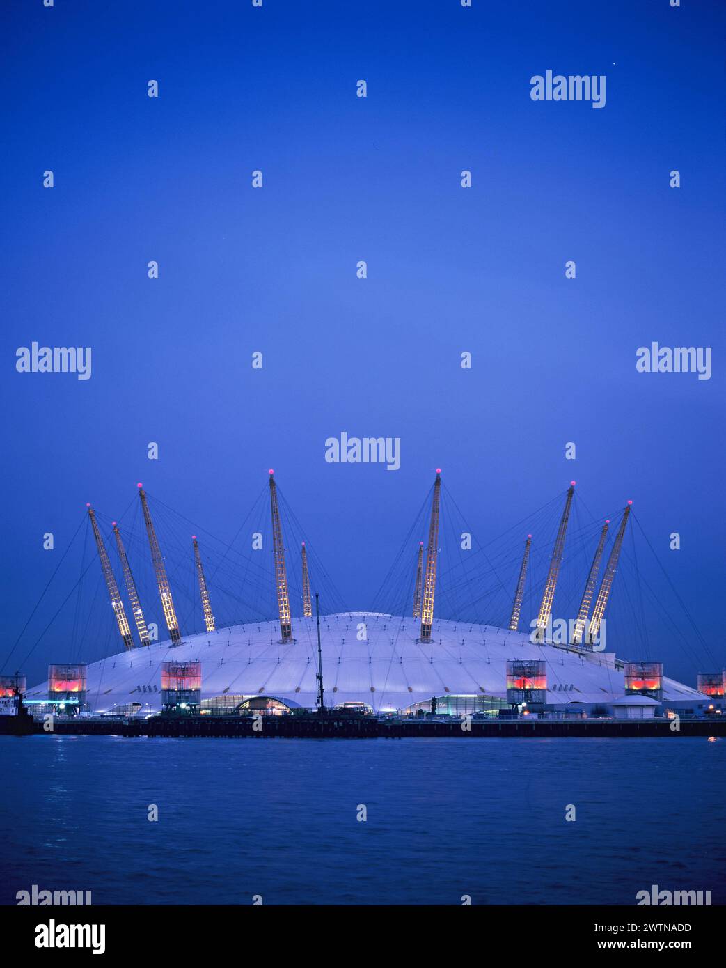 United Kingdom. England. London. O2 Arena. Night view. Stock Photo