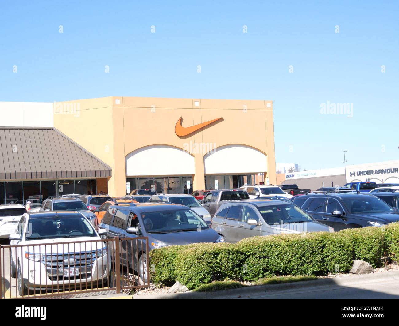 Branson, Missouri - March 11, 2024: Tanger Outlets Discount Outlet Mall Stock Photo