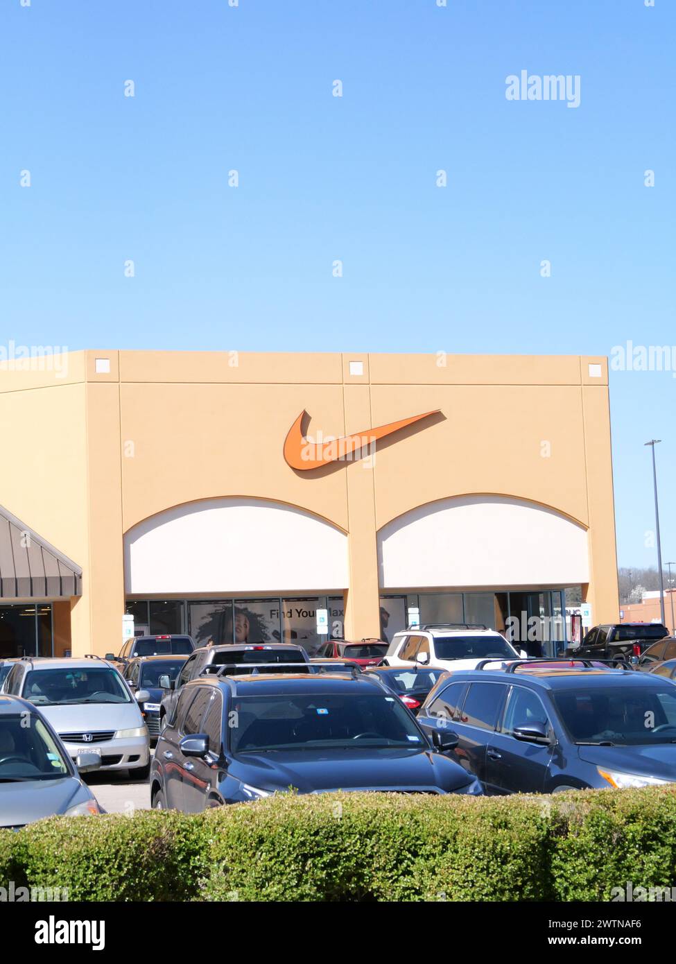 Branson, Missouri - March 11, 2024: Tanger Outlets Discount Outlet Mall Stock Photo