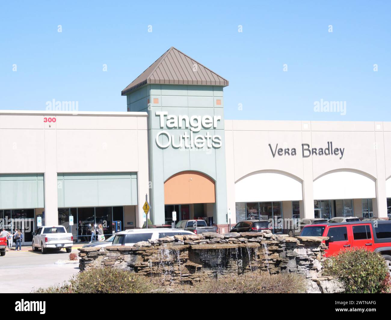 Branson, Missouri - March 11, 2024: Tanger Outlets Discount Outlet Mall Stock Photo