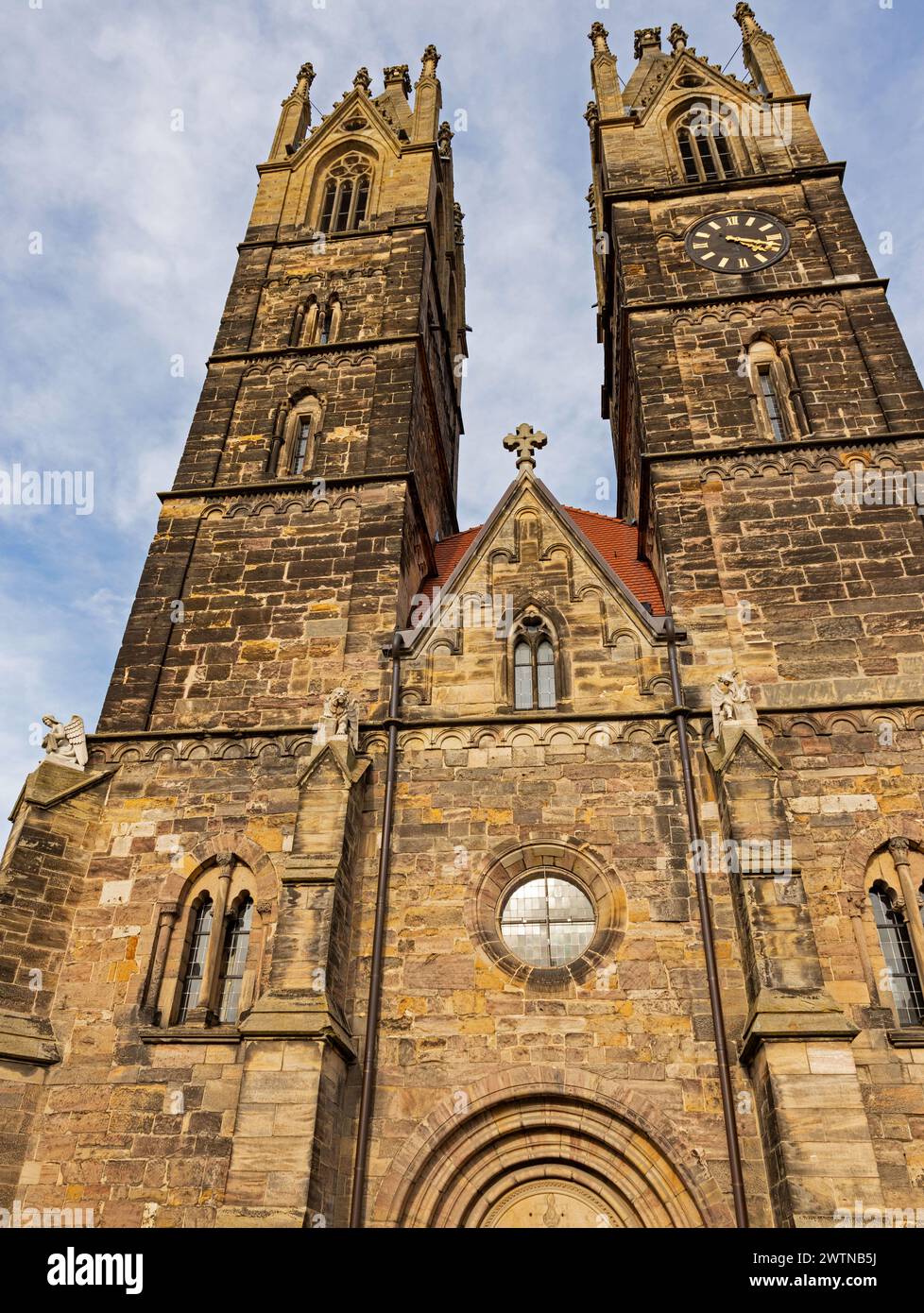 old gothic St. Mary's church in Stadtilm in Thuringia Stock Photo