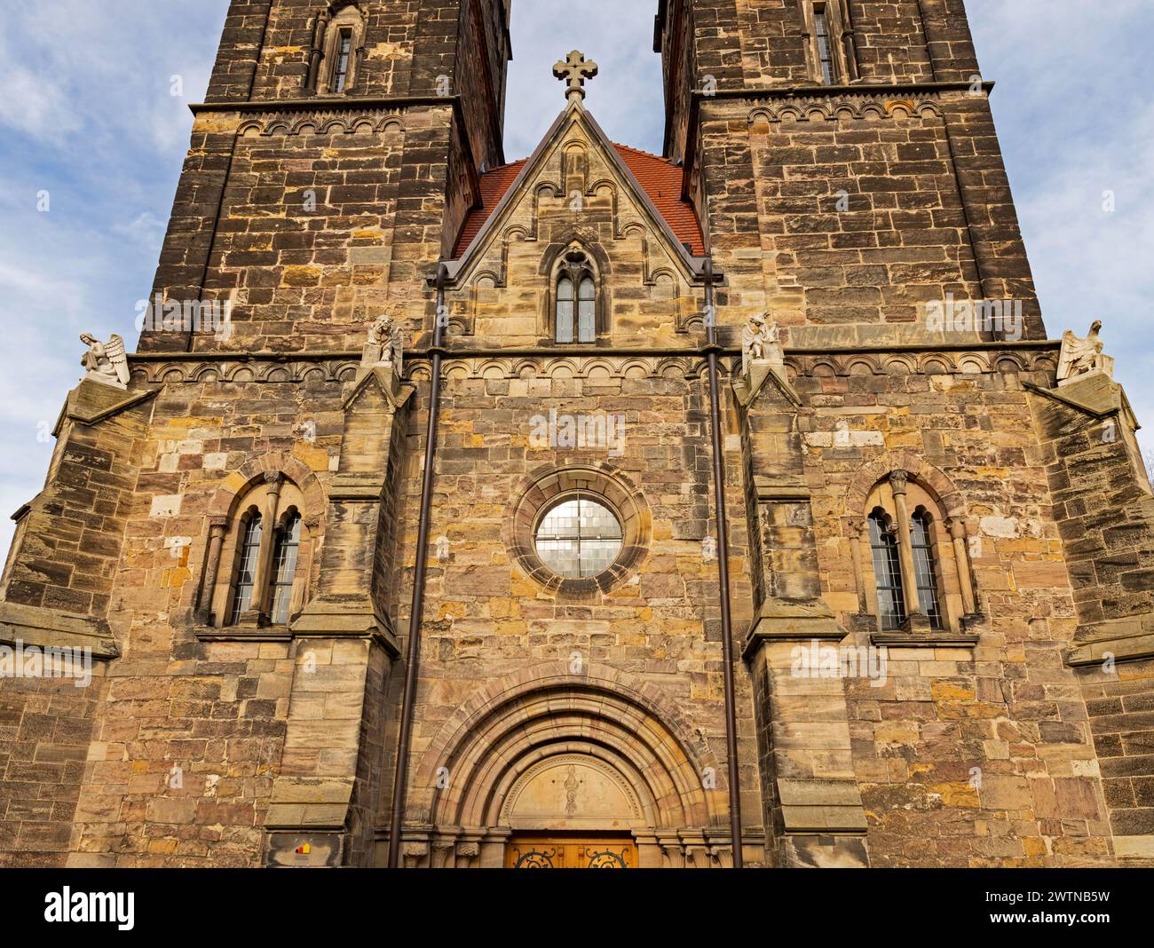old gothic St. Mary's church in Stadtilm in Thuringia Stock Photo