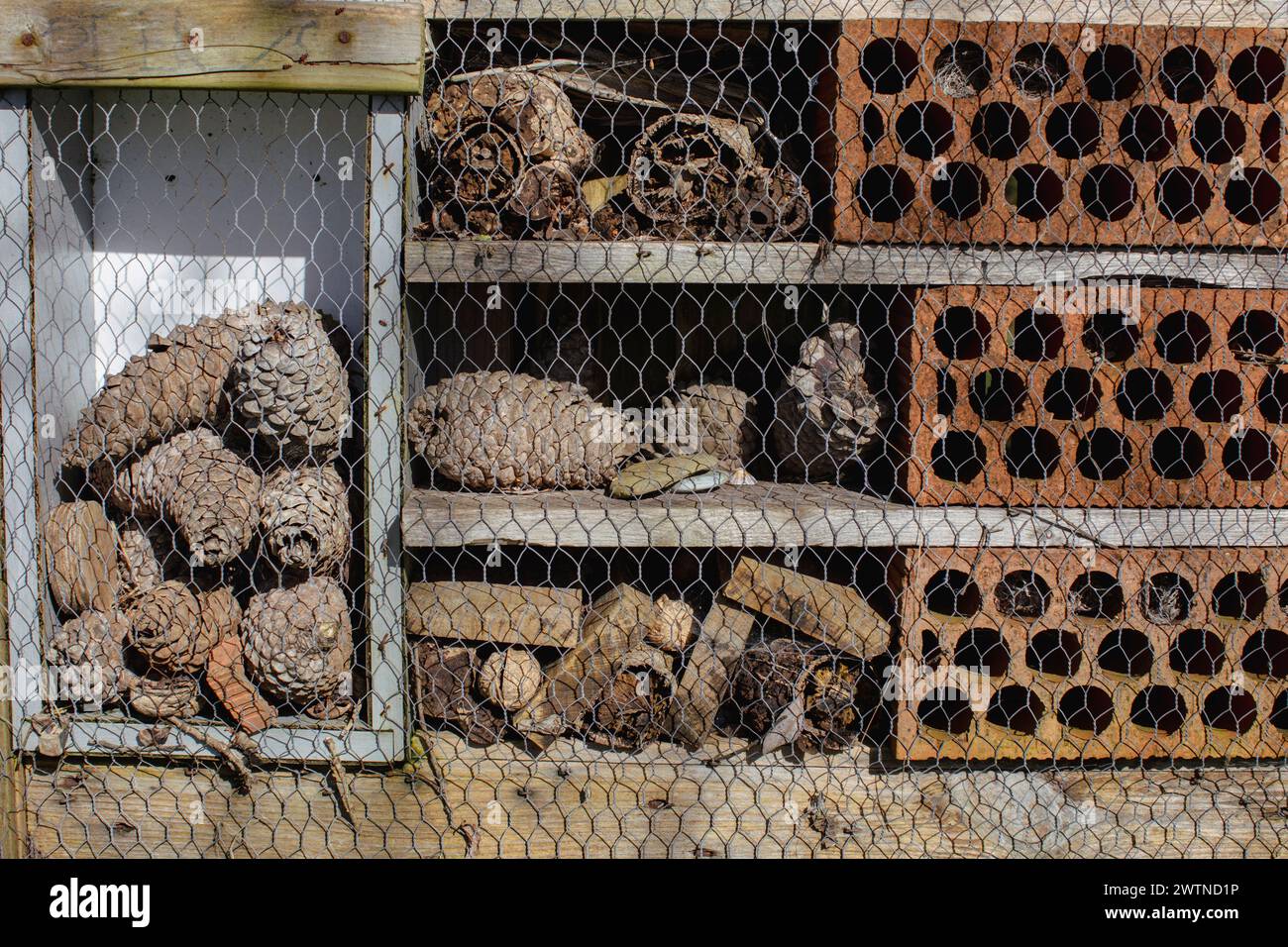 Insect hotel made from recycled material. hotel for pollinating insects ...