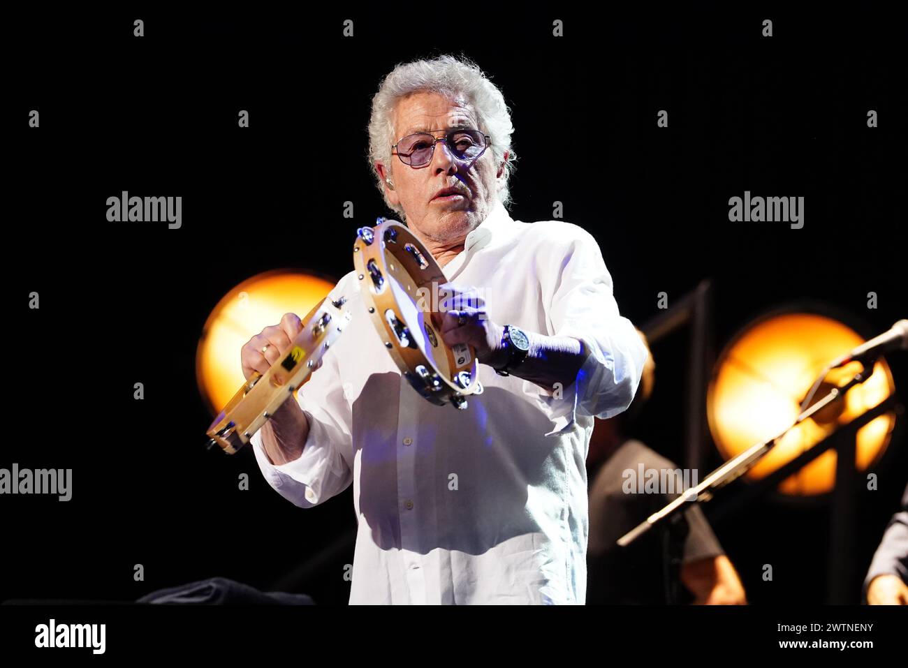 Roger Daltrey of The Who on stage during the Teenage Cancer Trust show