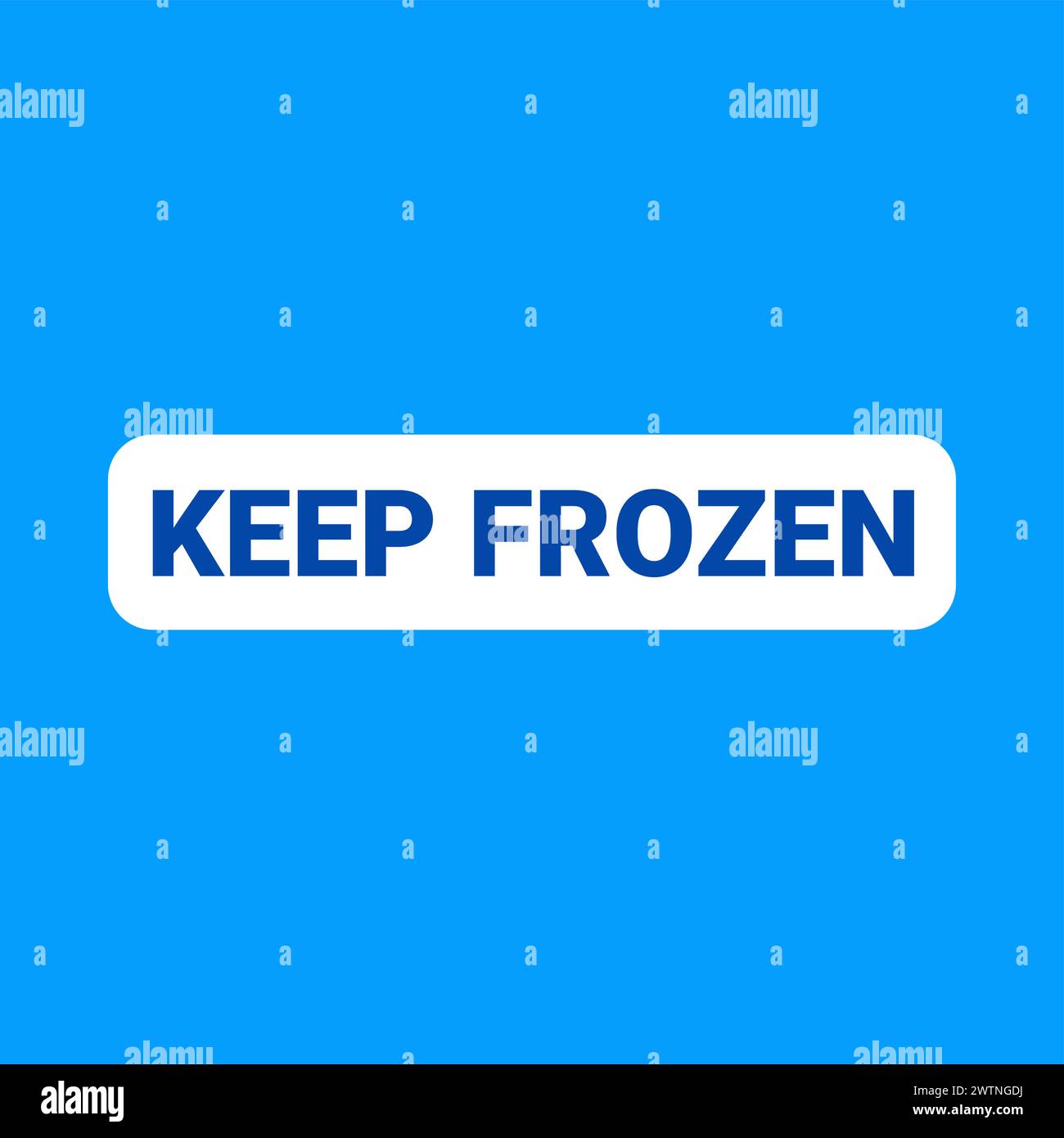 Keep frozen vector logo illustration. Frozen product label badge pictogram. Winter frozen food symbol sticker packaging. Stock Vector