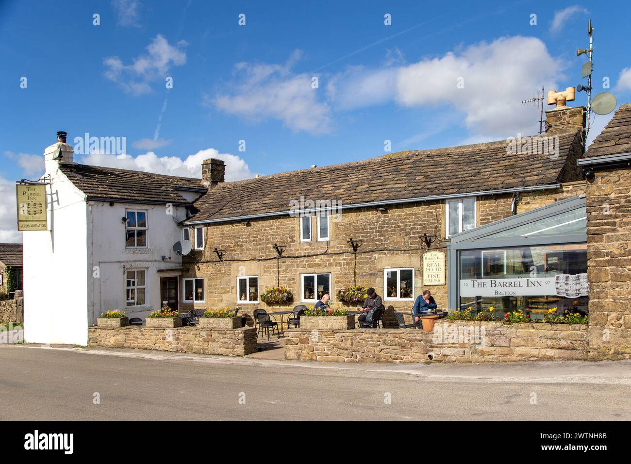 The Barrel Inn at Bretton the highest pub in Derbyshire dates back to 1597 and stands at the