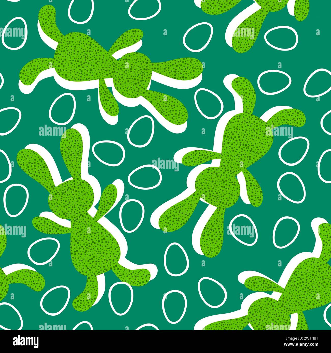 Easter animals bunnies seamless rabbit pattern for wrapping paper and ...