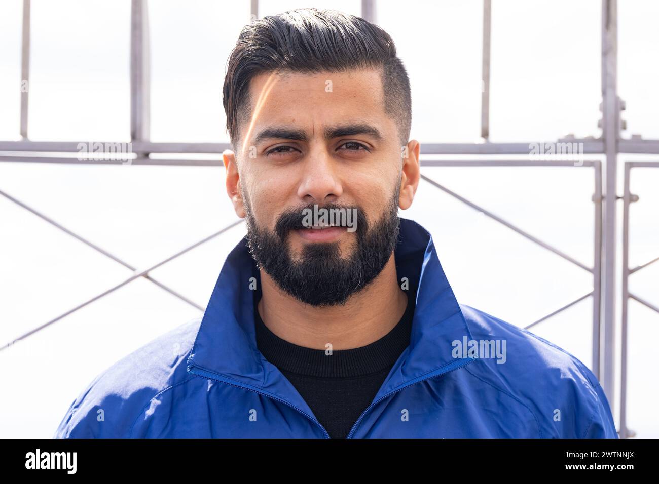 Professional cricketer Ali Khan of team USA visits Empire State