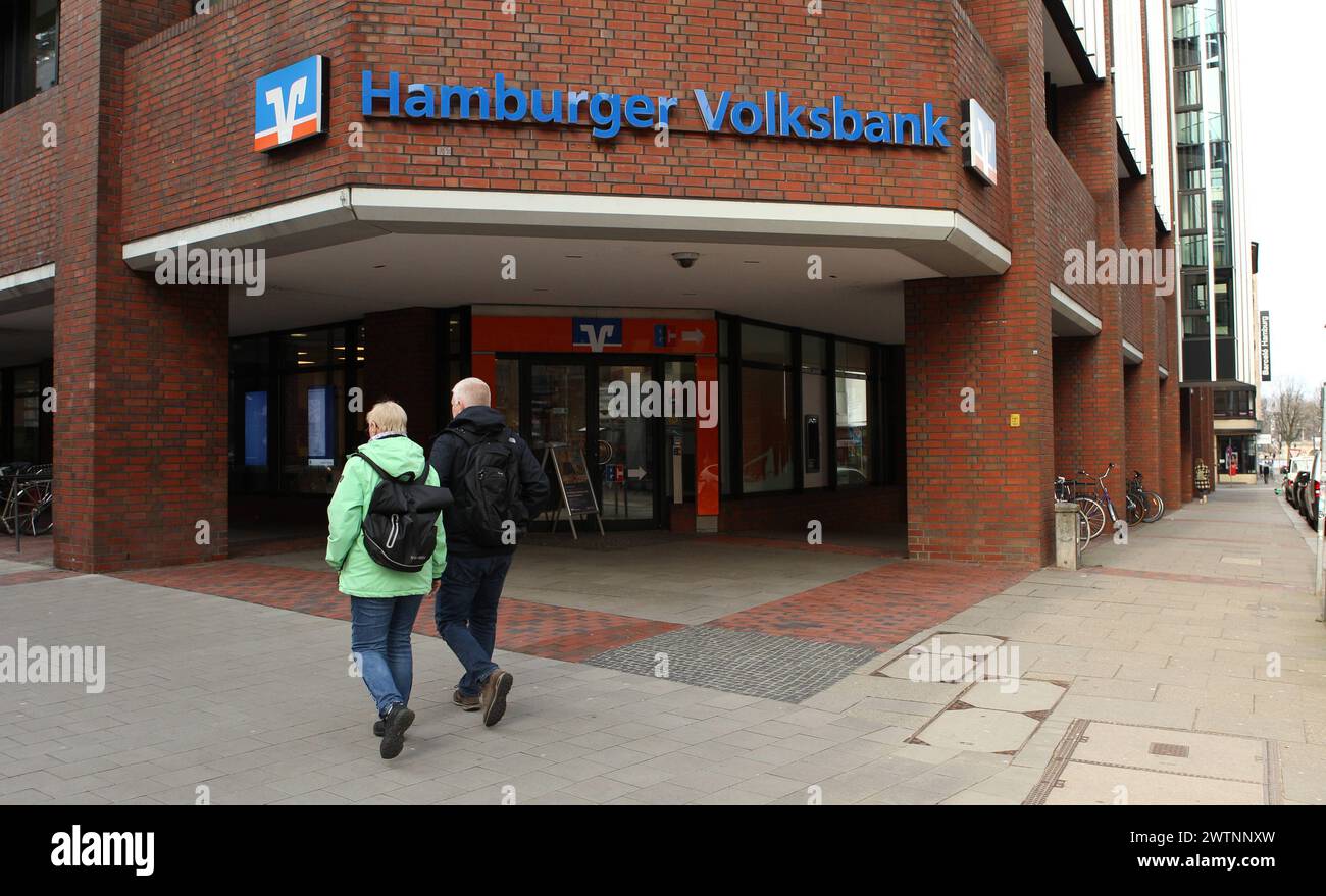 Filiale der Hamburger Volksbank in der Rosenstraße. Altstadt Hamburg ...