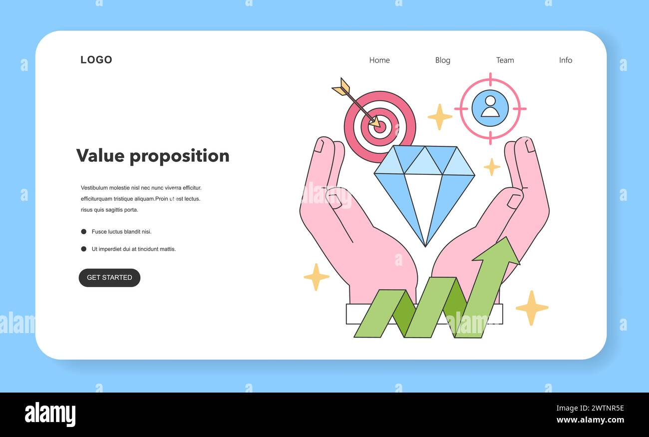 Value proposition concept. Two hands uplift a shimmering diamond while