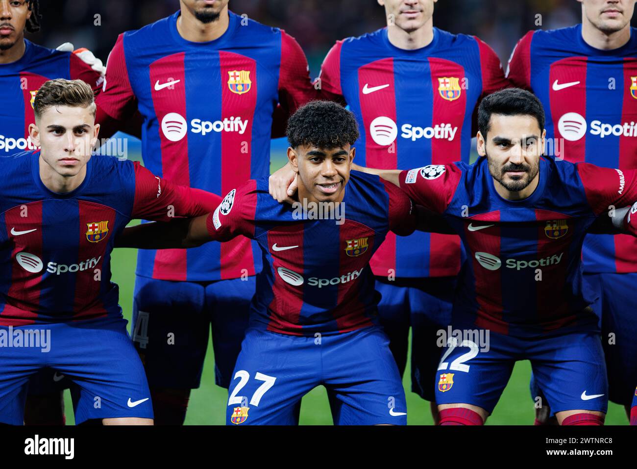 Barcelona, Spain. 12th Mar, 2024. Lamine Yamal pose for a photo prior