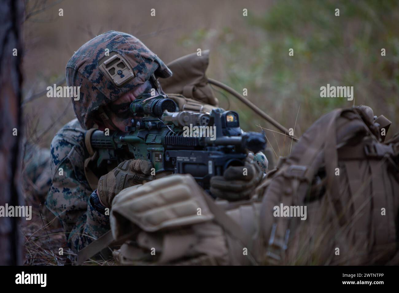 U.S. Marine Corps Lance Cpl. Anthony Galvin, a rifleman with Fox ...