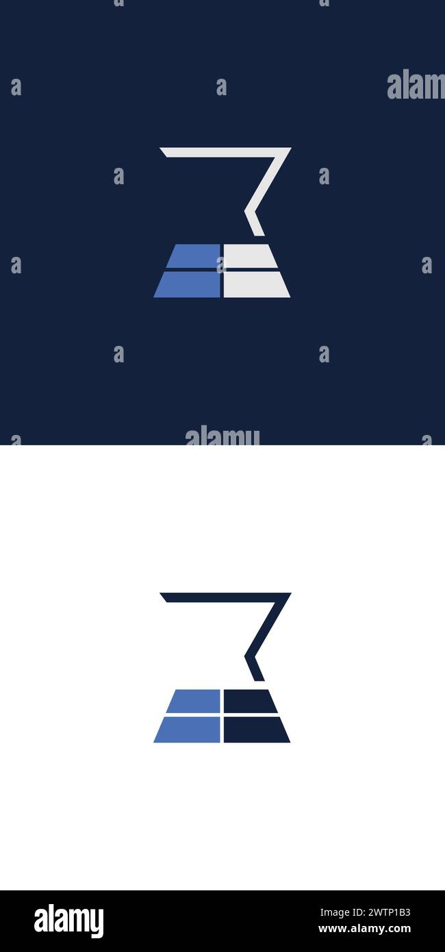 Unique and modern W window logo design Stock Vector