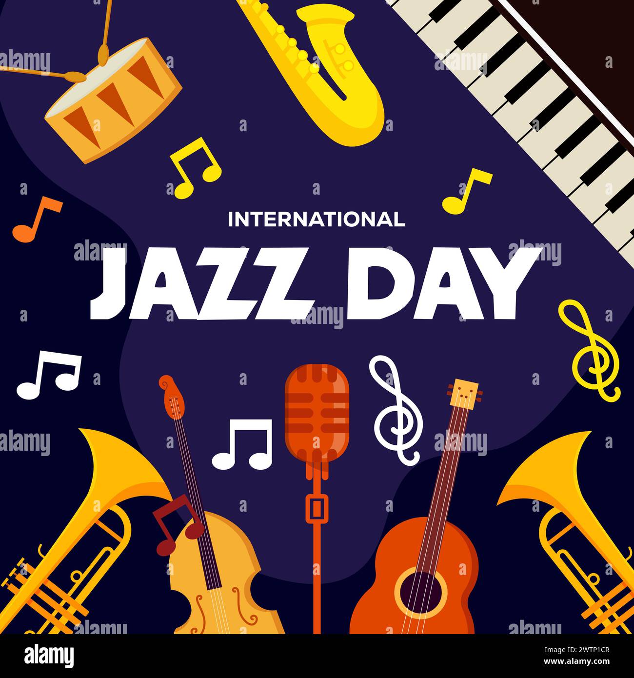 Young jazz musician Stock Vector Images - Alamy