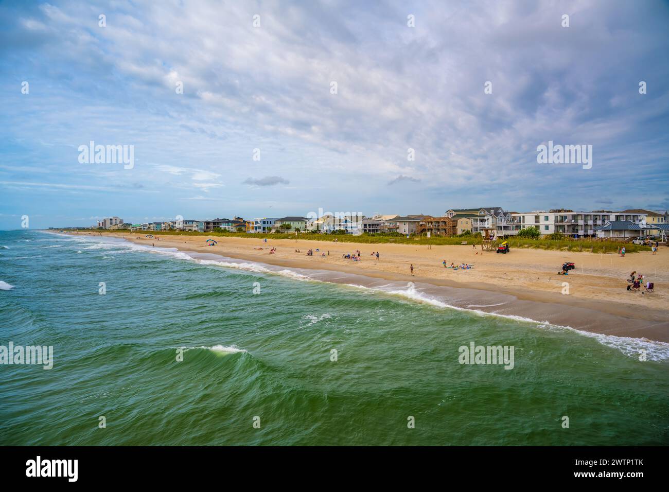 An overlooking view in North Carolina, Wilmington Beach Stock Photo