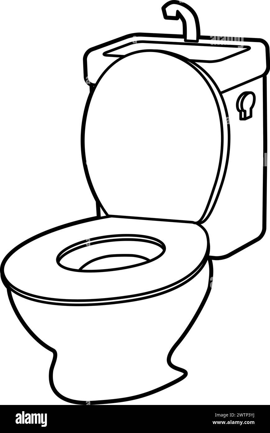 Toilet.Vector illustration that is easy to edit. Stock Vector