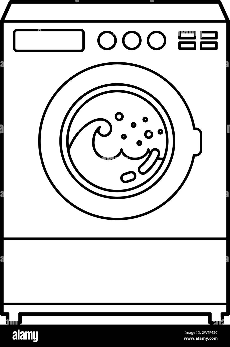 Drum type washing machine.Vector illustration that is easy to edit ...