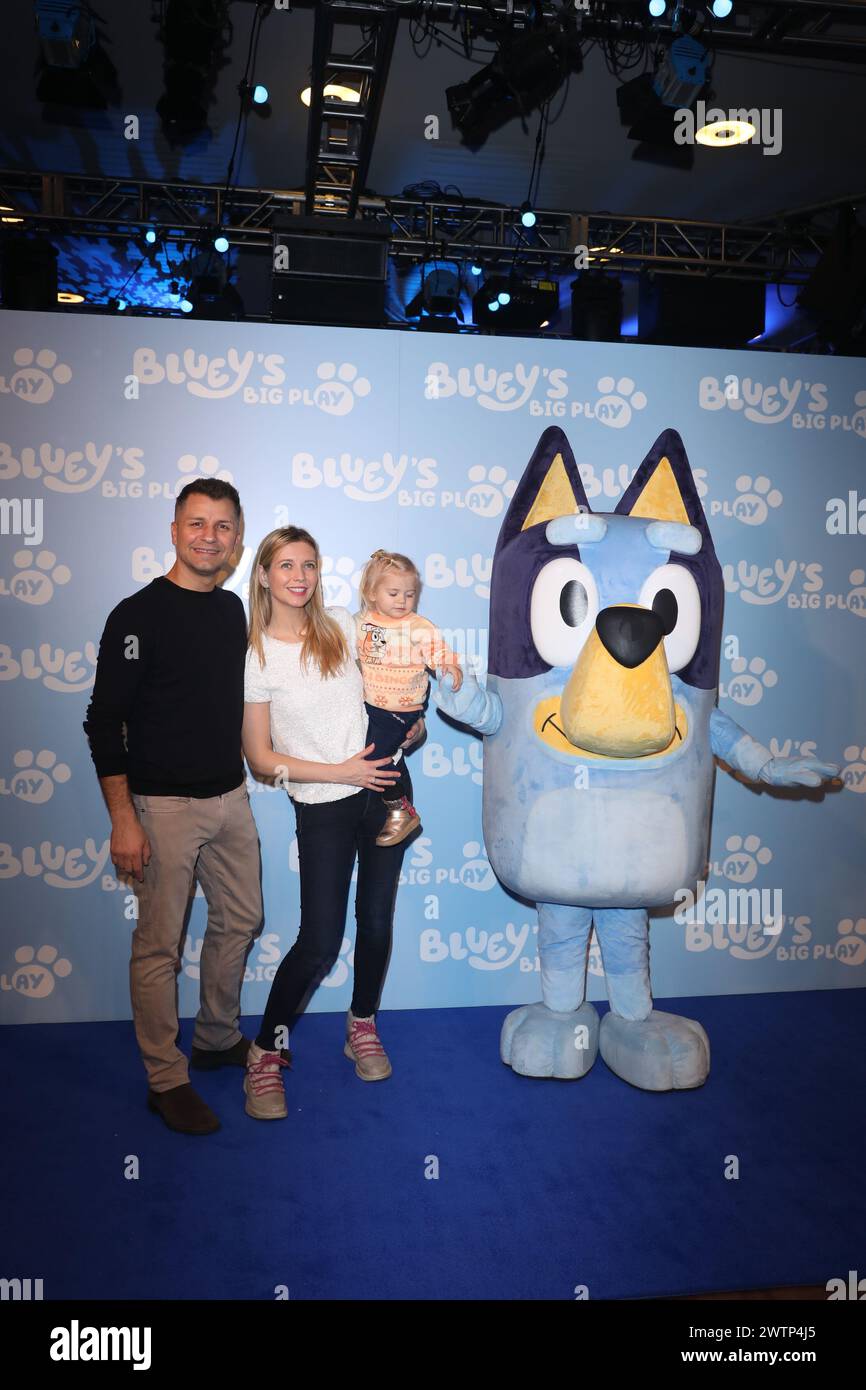 Rachel Riley, Pasha Kovalev attend the UK premiere of Bluey's Big Play ...