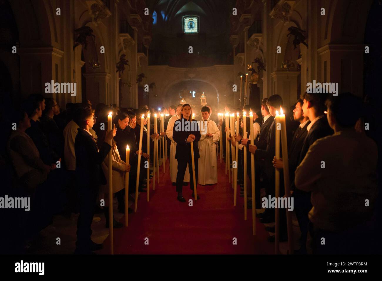 Malaga, Spain. 18th Mar, 2024. Penitents from the 'Humildad ...