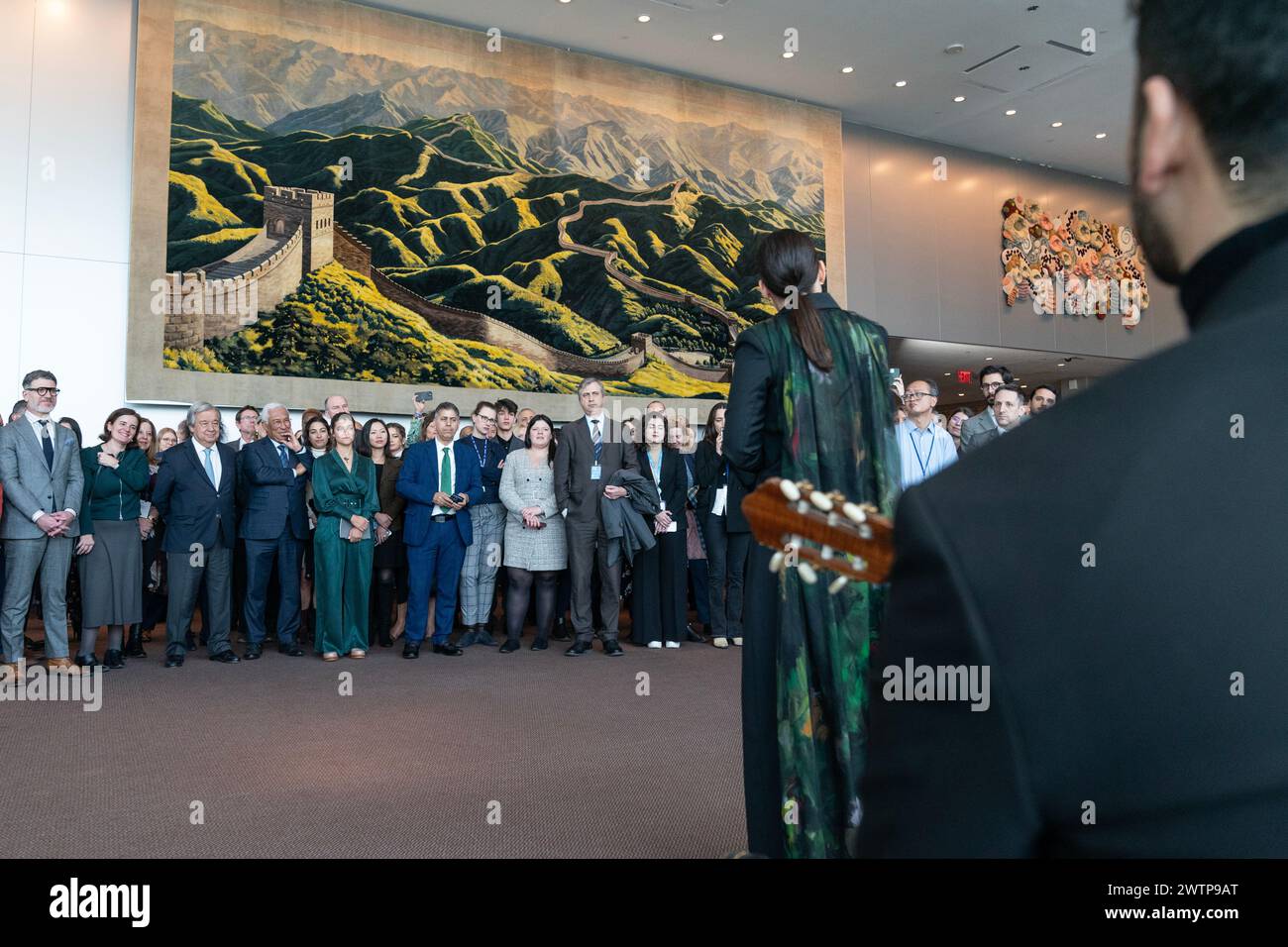 Singer Carminho performs during Portuguese gift to the UN handover at ...
