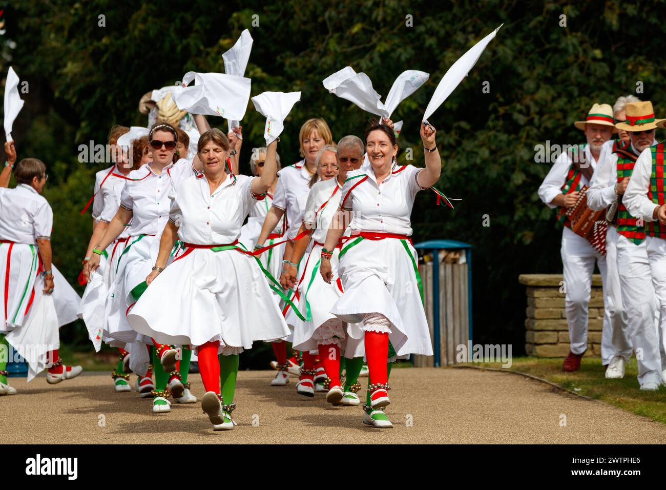 Stroud Morris Dancers dancing at Whitby in 2016 Stock Photo